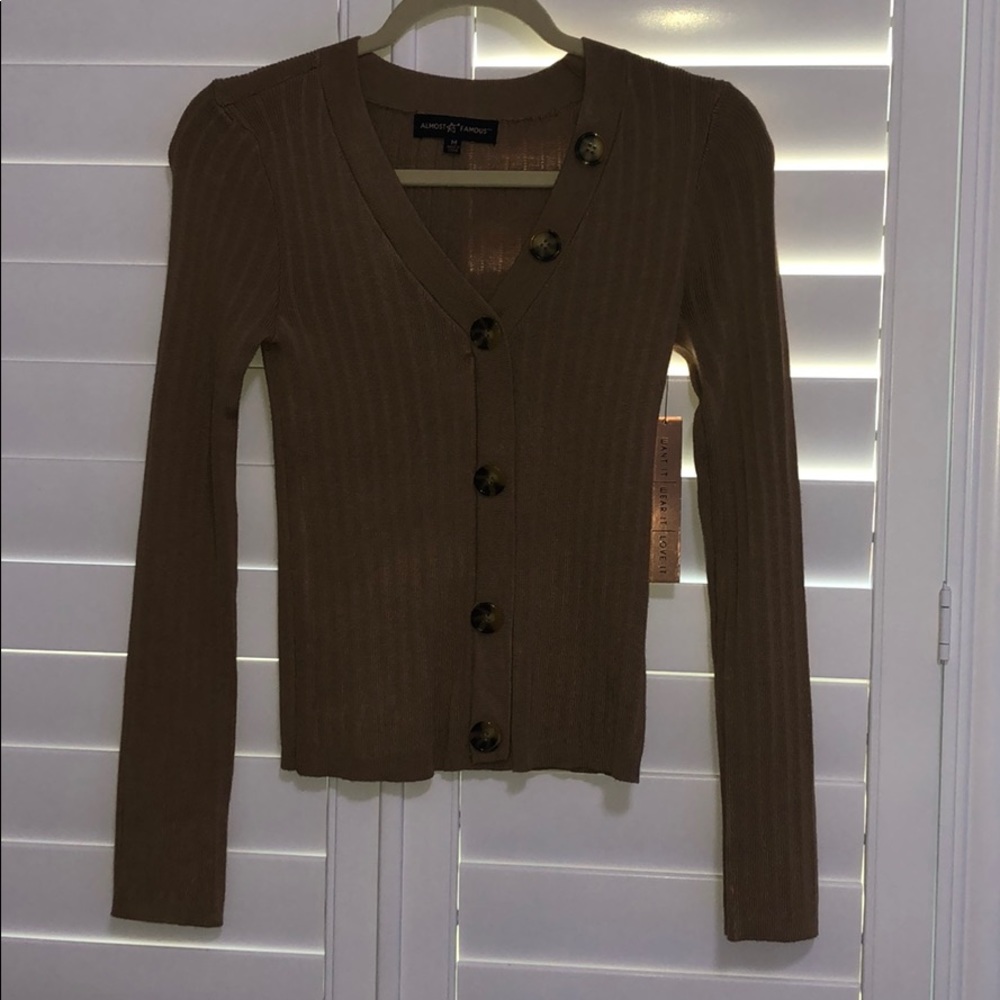 Button Down Sweater Top